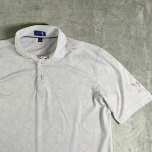 Stitch Golf Polo Shirt Mens M L Lavender Tropical Leaf Epilepsy Golf Classic